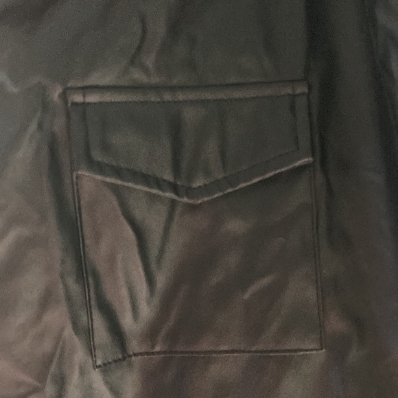 Shein Black Faux Leather Jacket, size S, good condition - Picture 4 of 5